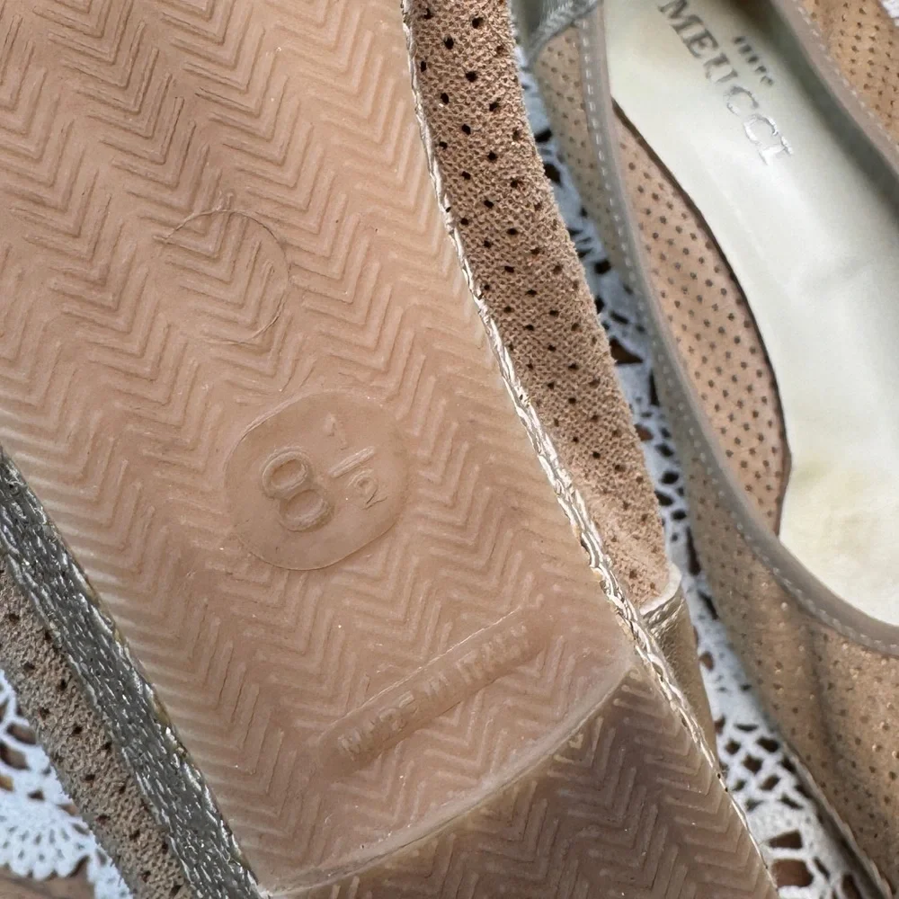 Sesto Meucci Gold Tan Low Espadrilles 8.5 Summer